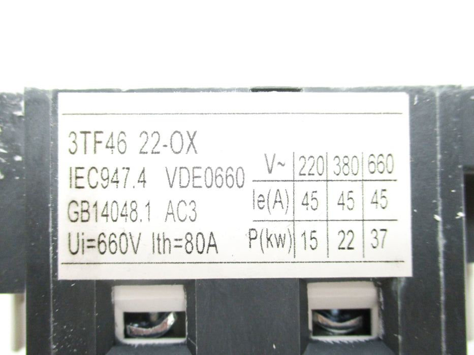 INDUSTRIAL MRO 3TF4622-0XF0 132V NSMP