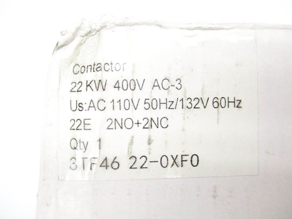 INDUSTRIAL MRO 3TF4622-0XF0 132V NSMP
