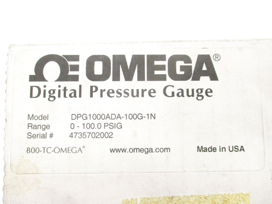 OMEGA DPG1000ADA-100G-1N 0-100PSIG NSMP