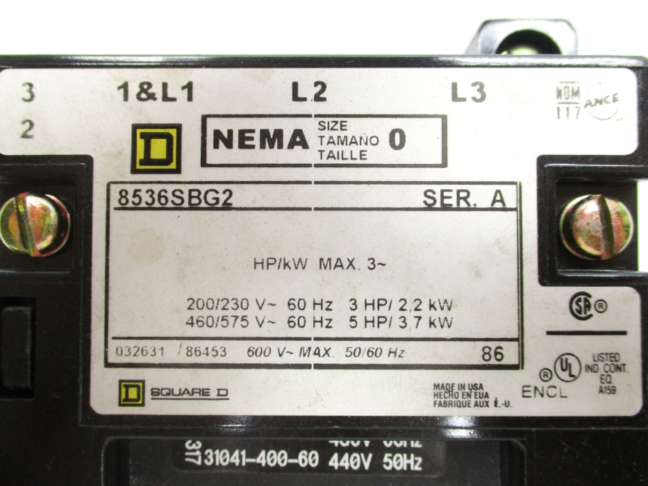 SQUARE D 8536SCO3V02H20S SER. A NSMP