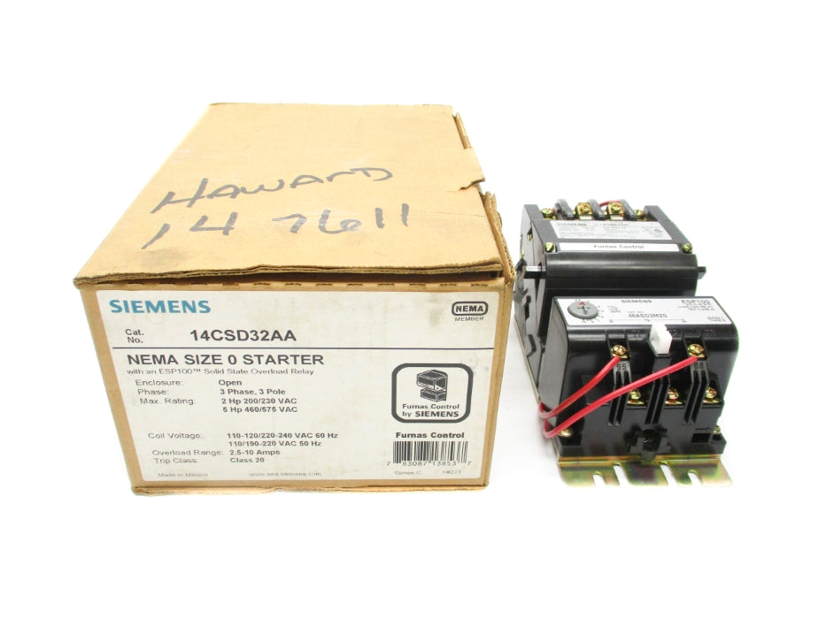 SIEMENS 14CSD32AA 220/240VAC 2.5-10A NSMP