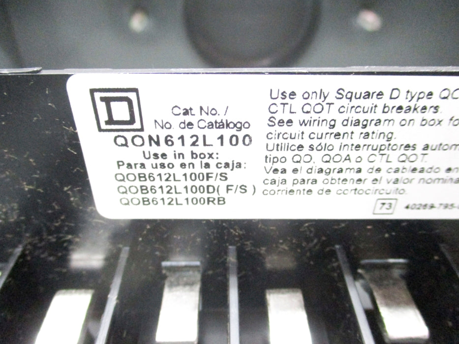 SQUARE D QO612L100RBCP SER. G04 NSMP