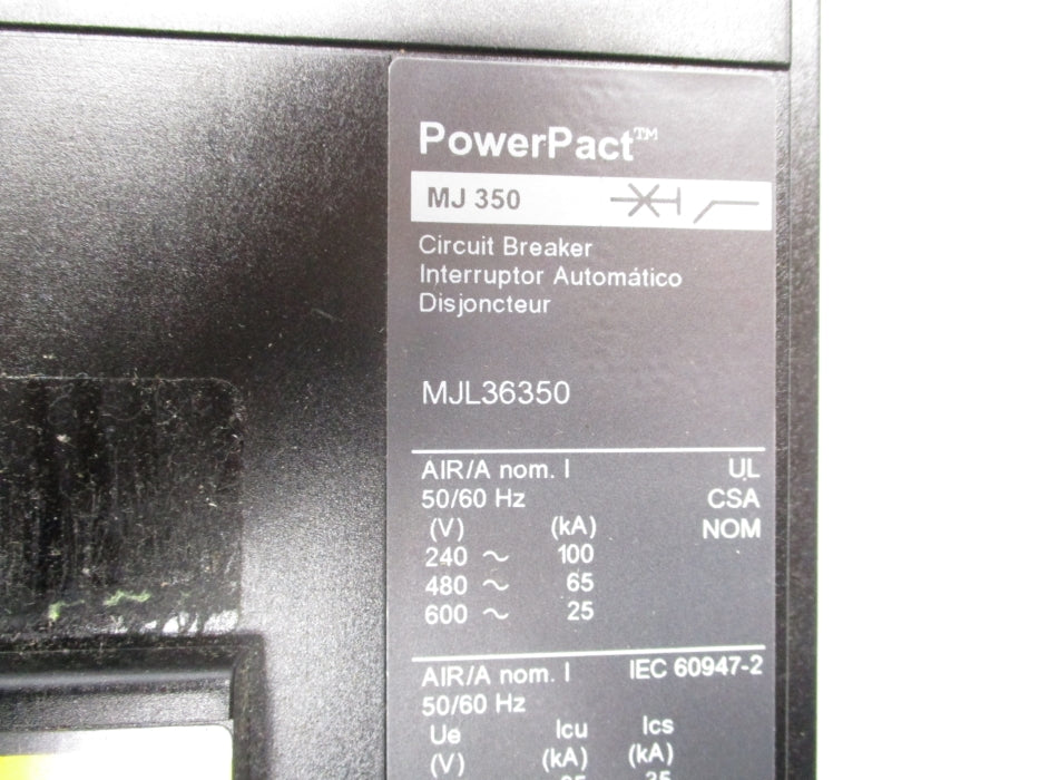 SQUARE D MJL36350 600V 350A UNMP