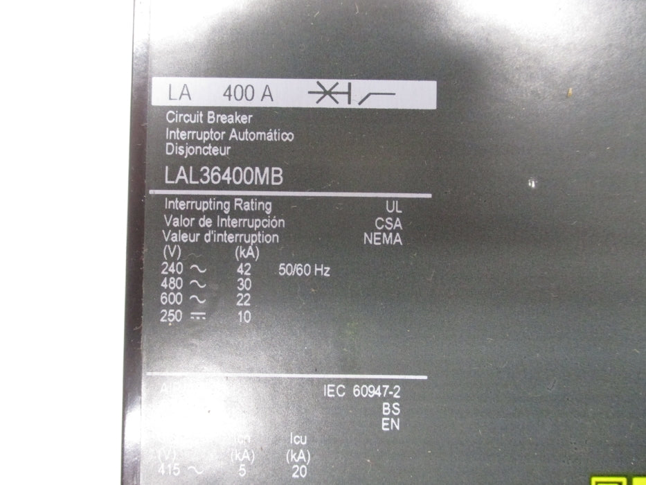 SQUARE D LAL36400MB 400A (GREEN) NSNP