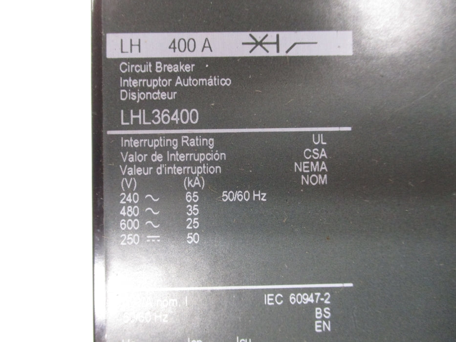 SQUARE D LHL36400 600V 400A NSNP