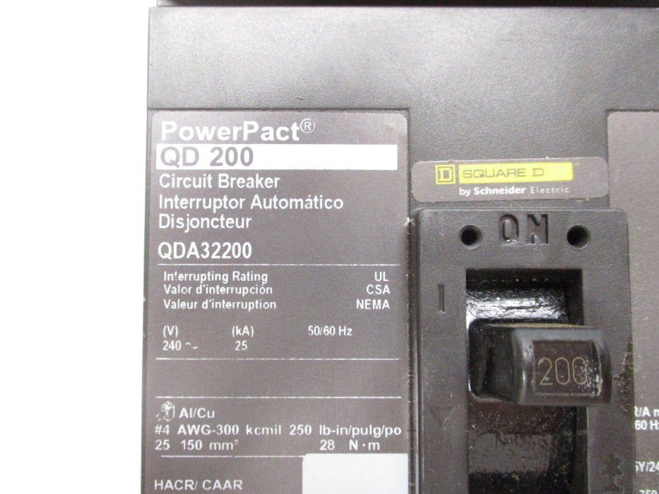 SQUARE D QDA32200 240V 200A NSNP