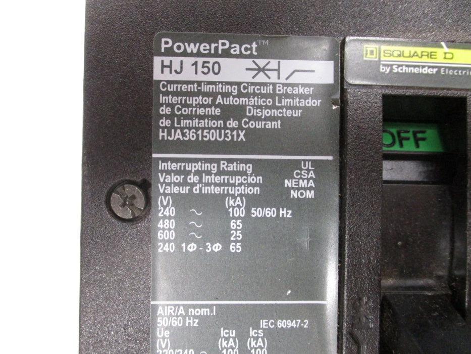 SQUARE D HJA36150U31X 600V 150A NSNP