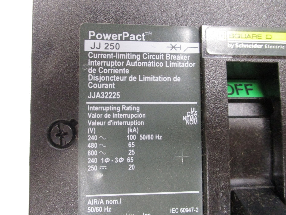 SQUARE D JJA32225 600V 225A NSNP