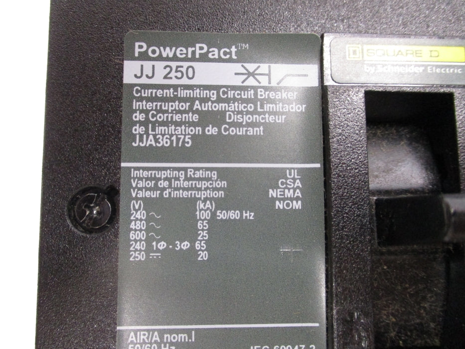 SQUARE D JJA36175 600V 175A NSNP