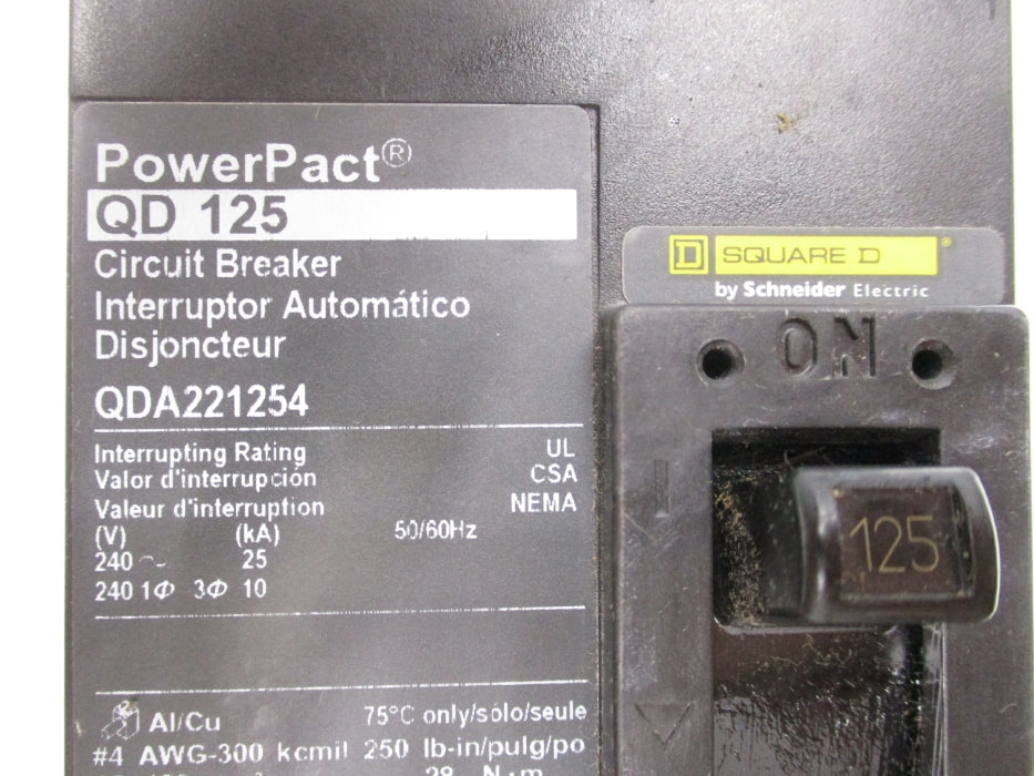 SQUARE D QDA221254 240V 125A NSNP