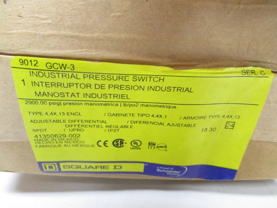 SQUARE D 9012GCW3 SER. C NSFS