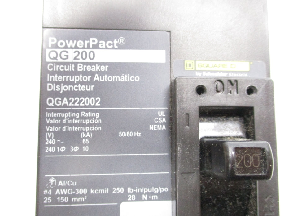 SQUARE D QGA222002 240V 200A NSMP