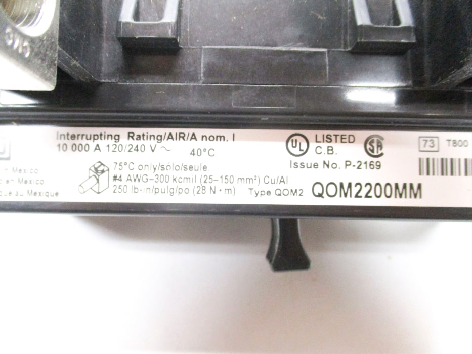 SQUARE D QOM2200MM 240V 200A NSMP
