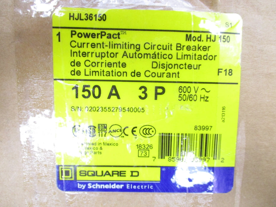 SQUARE D HJL36150 600V 150A NSMP