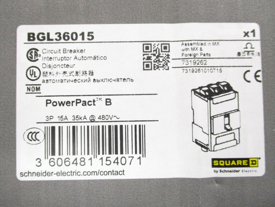 SQUARE D BGL36015 480V 15A NSMP