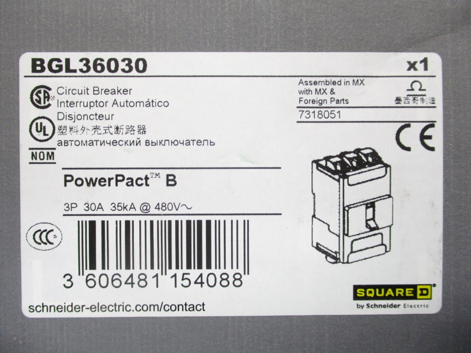 SQUARE D BGL36030 480V 30A NSMP