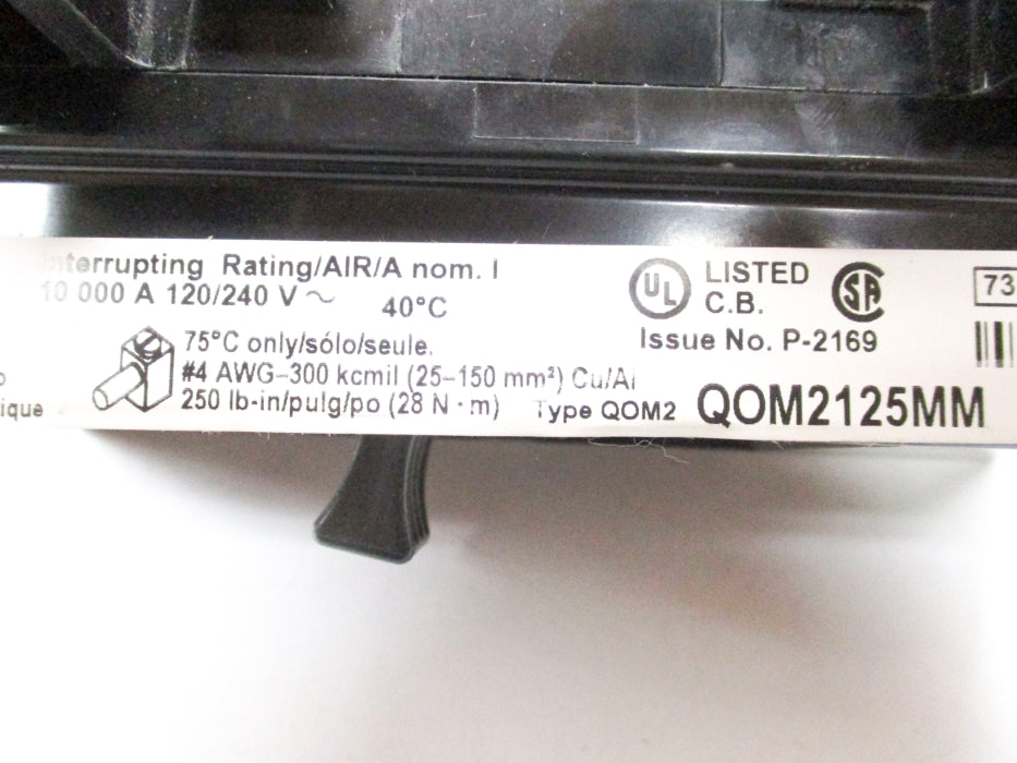 SQUARE D QOM2125MM 240V 125A NSMP