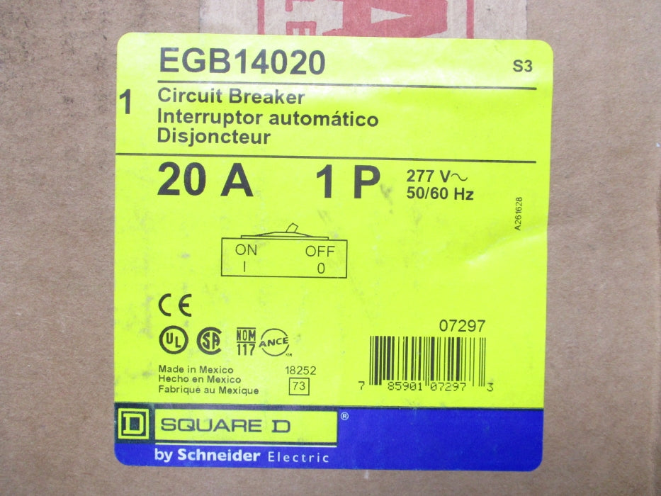 SQUARE D EGB14020 277V 20A NSMP