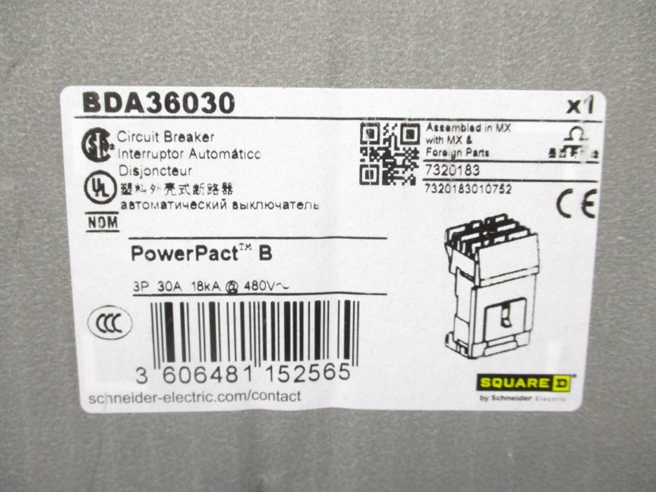 SQUARE D BDA36030 480V 30A NSMP