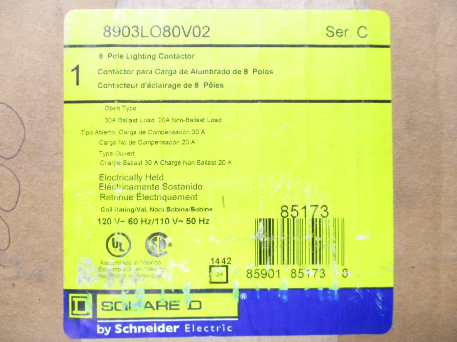 SQUARE D 8903LO80V02 SER. C 120V NSFS
