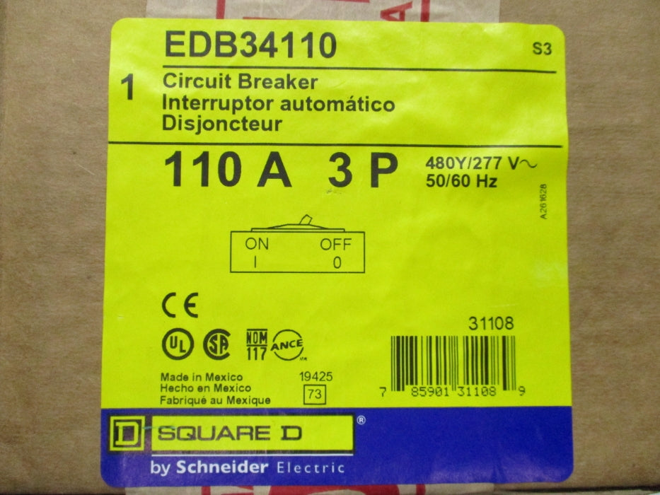 SQUARE D EDB34110 277V 110A NSFS