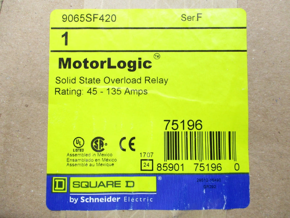 SQUARE D 9065SF420 SER. F 45-135A NSFS