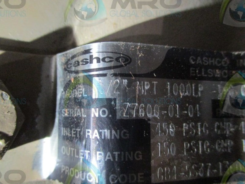 CASHCO CS/CS/S3/G PRESSURE REGULATOR VALVE  1/2" RANGE 12-30 PSIG  NSNP