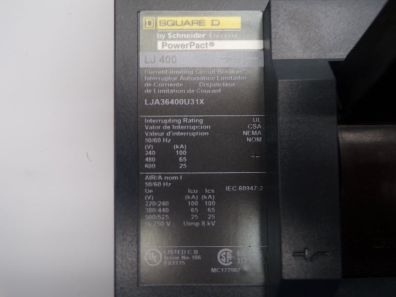 SQUARE D LJA36400U31X 600V 400A (AS IS) NSNP