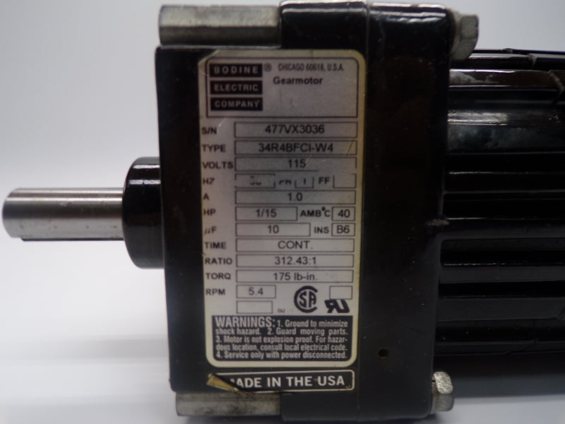 BODINE ELECTRIC 34R4BFCI-W4 115V 1.0A UNMP