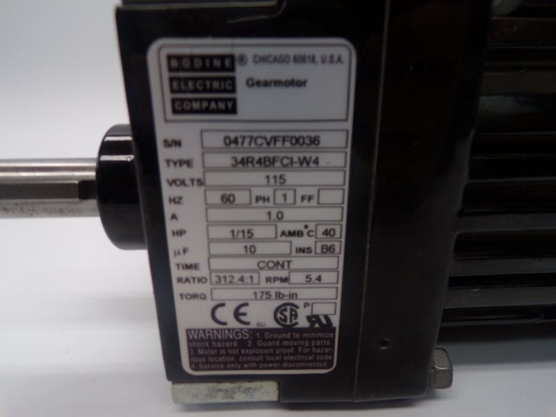 BODINE ELECTRIC 34R4BFCI-W4 115V 1.0A NSNP
