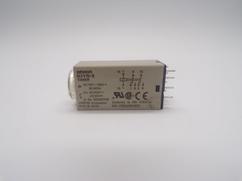 OMRON H3YN-2 100-120VAC 5A 1-10S/1-10M NSMP