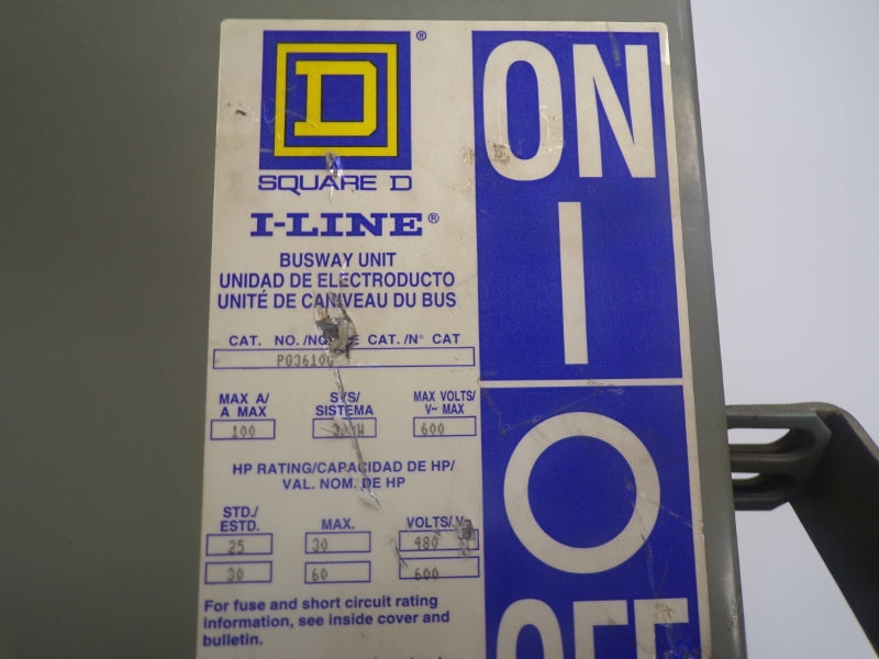 SQUARE D PQ3610G 600V 100A UNMP