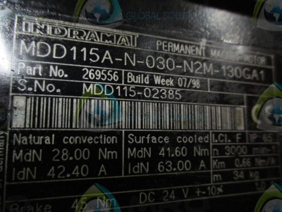 INDRAMAT MDD115A-N-030-N2M-130GA1 PERMANENT MAGNET MOTOR * NEW NO BOX *