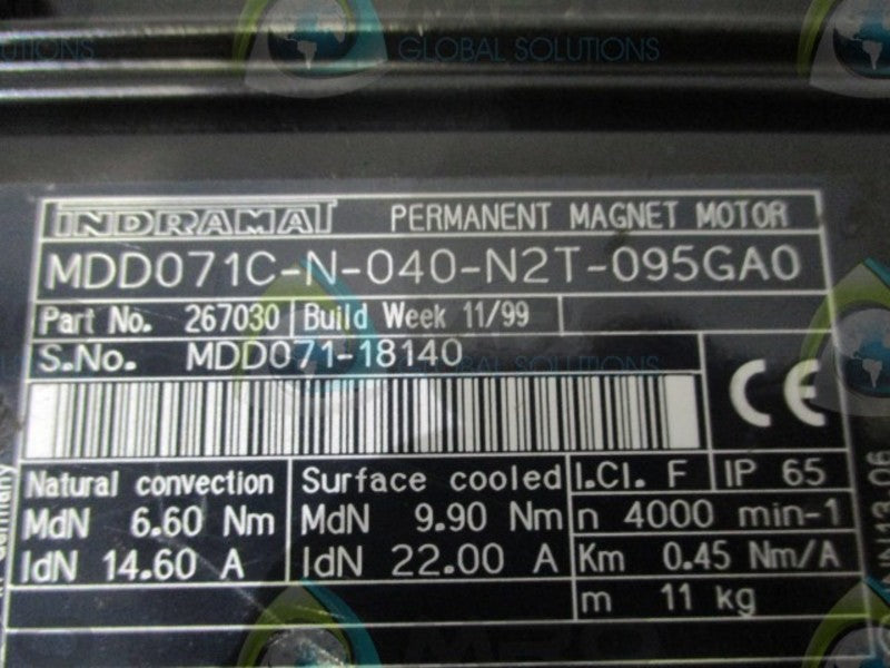 INDRAMAT MDD071C-N-040-N2T-095GA0 PERMANENT MAGNET MOTOR  NSNP