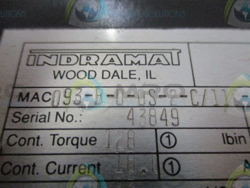 INDRAMAT 093-B-0-0S-2-C/110-A-0/S005 BRUSHLESS SERVO DRIVE  NSNP