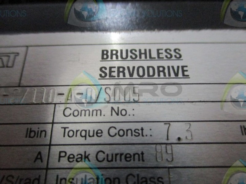 INDRAMAT 093-B-0-0S-2-C/110-A-0/S005 BRUSHLESS SERVO DRIVE  NSNP