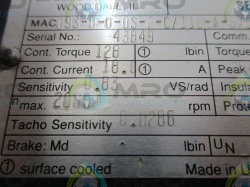 INDRAMAT 093-B-0-0S-2-C/110-A-0/S005 BRUSHLESS SERVO DRIVE  NSNP