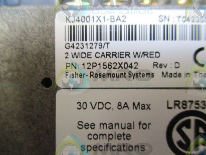 FISHER-ROSEMOUNT DELTA V 12P1562X042 2 WIDE CARRIER W/RED  NSMP