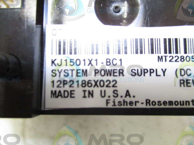 FISHER-ROSEMOUNT DELTA V 12P2186X022 POWER SUPPLY KJ1501X1-BC1  NSMP