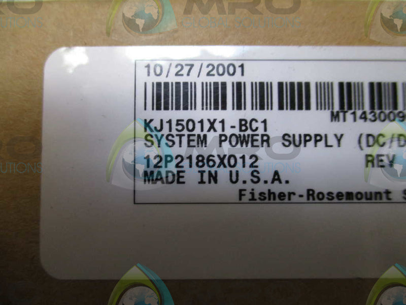 FISHER-ROSEMOUNT DELTA V 12P2186X012 KJ1501X1-BC1  NSMP