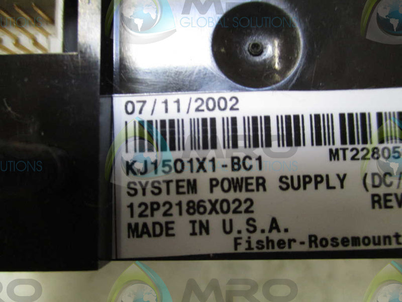 FISHER-ROSEMOUNT DELTA V 12P2186X012 KJ1501X1-BC1  NSMP