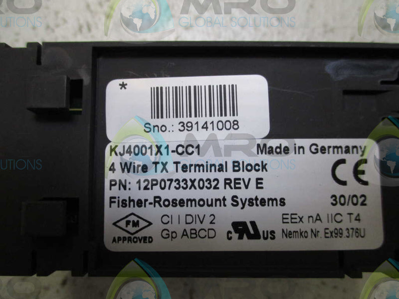 FISHER-ROSEMOUNT DELTA V 12P1033X102 MODULE w/ TERMINAL  NSMP