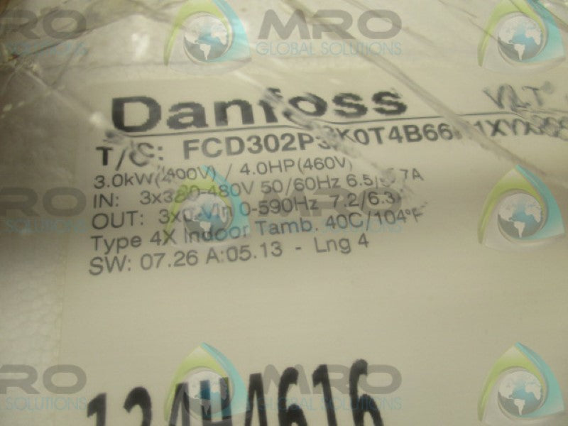 DANFOSS 134H4616 FCD302P3K0T4B66H1XYXXXXXA0BXXXXXXDX AC DRIVE NSMP