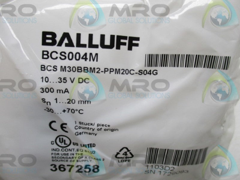 BALLUFF BCSM30BBM2-PPM20C-S04G CAPACITIVE SENSOR  NSMP