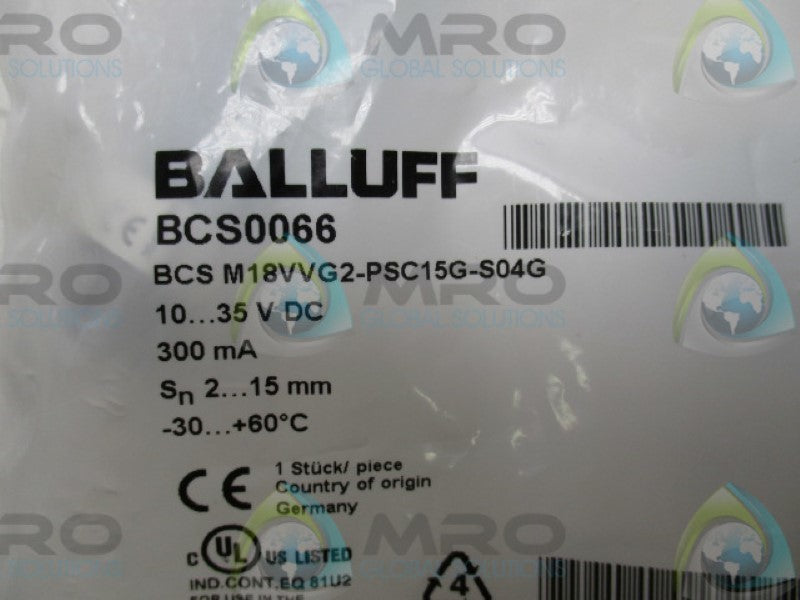 BALLUFF BCSM18VVG2-PSC15G-S04G PROXIMITY SENSOR  NSMP