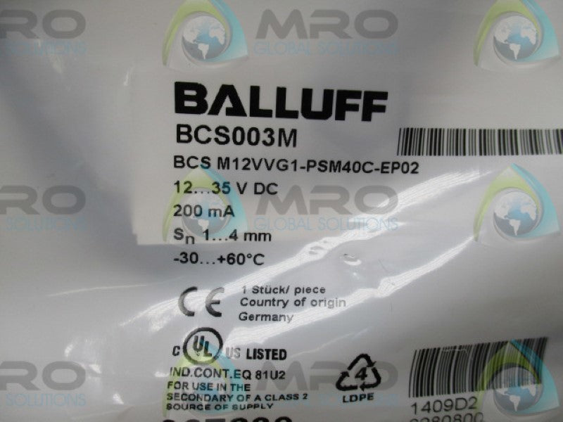 BALLUFF BCSM12VVG1-PSM40C-EP02 CAPACITIVE SENSORS  NSMP