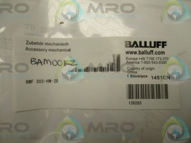 BALLUFF BMF303-HW-28 MOUNTING BRACKET * NEW IN FACTORY BAG *