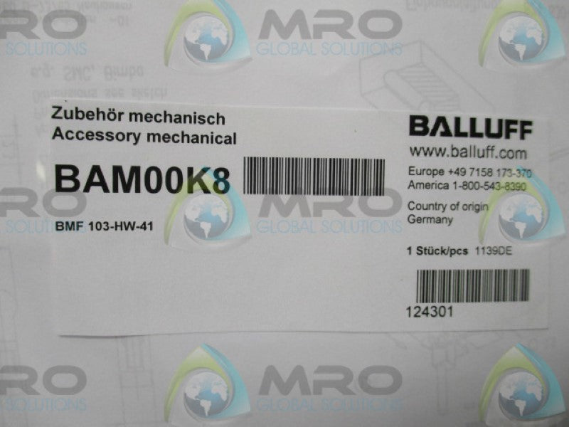 BALLUFF BAM00K8 BMF103-HW-41 MOUNTING BRACKET  NSMP