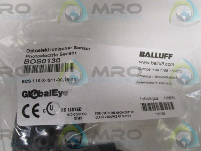 BALLUFF BOS11K-X-IS11-00,15-S4 PHOTOELECTRIC SENSOR * NEW IN FACTORY BAG *