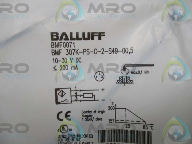 BALLUFF BMF307K-PS-C-2-S49-00,5 MAGNETIC FIELD SENSOR * NEW IN FACTORY BAG *
